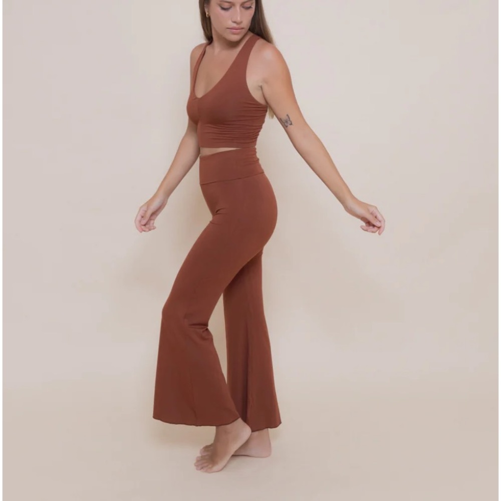Indigo Luna Agni Flare Yoga Leggings -Spice